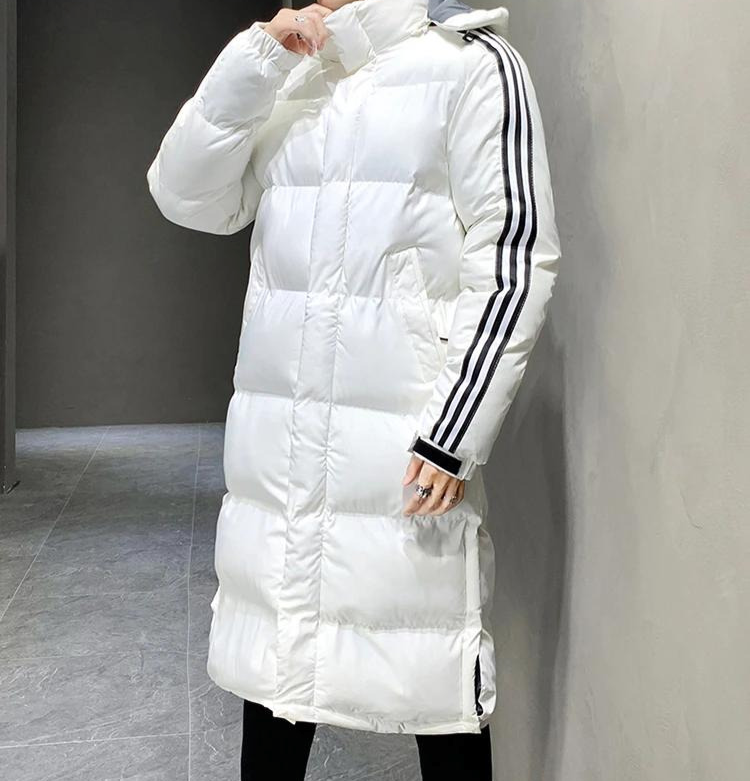 Manteau long homme capuche protection hivernale maximale