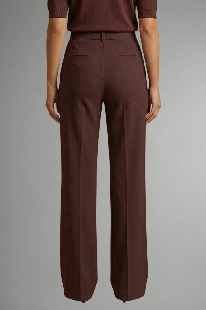 Pantaloni da donna a vita alta, gamba dritta, strutturati ed eleganti