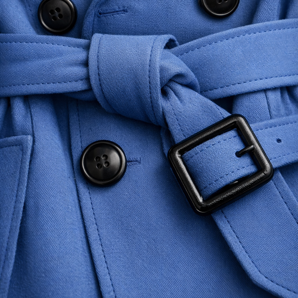 Trench-coat femme ville ceinture ajustable coupe tailleur poches