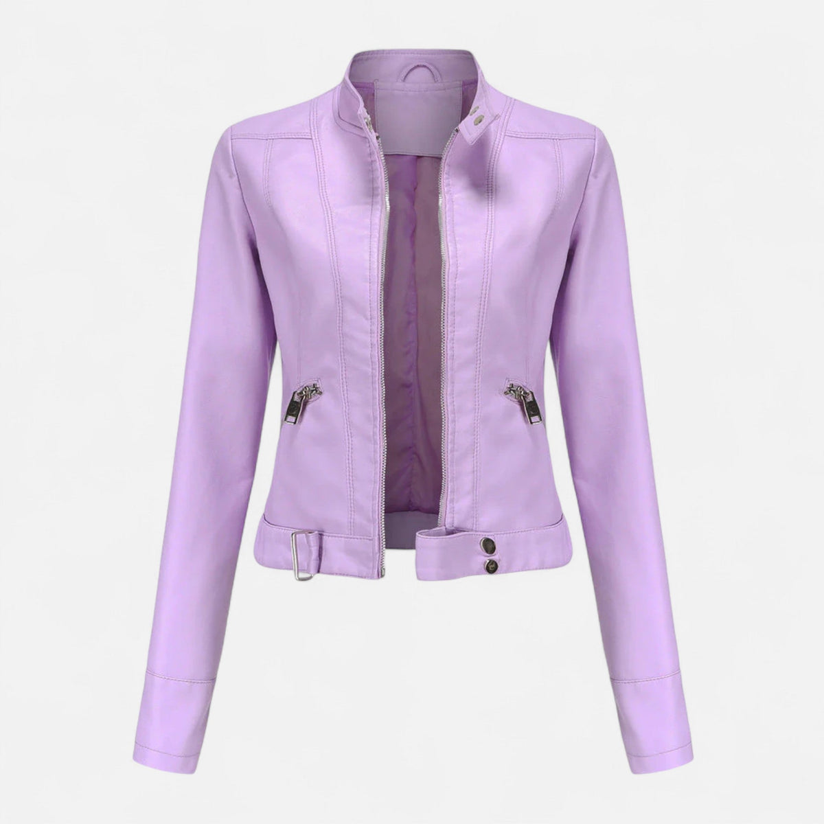 Veste femme cuir premium coupe cintrée élégance raffinée