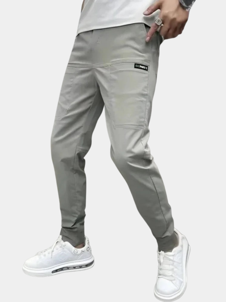 Pantalon cargo homme tissu élastique souple coupe moderne