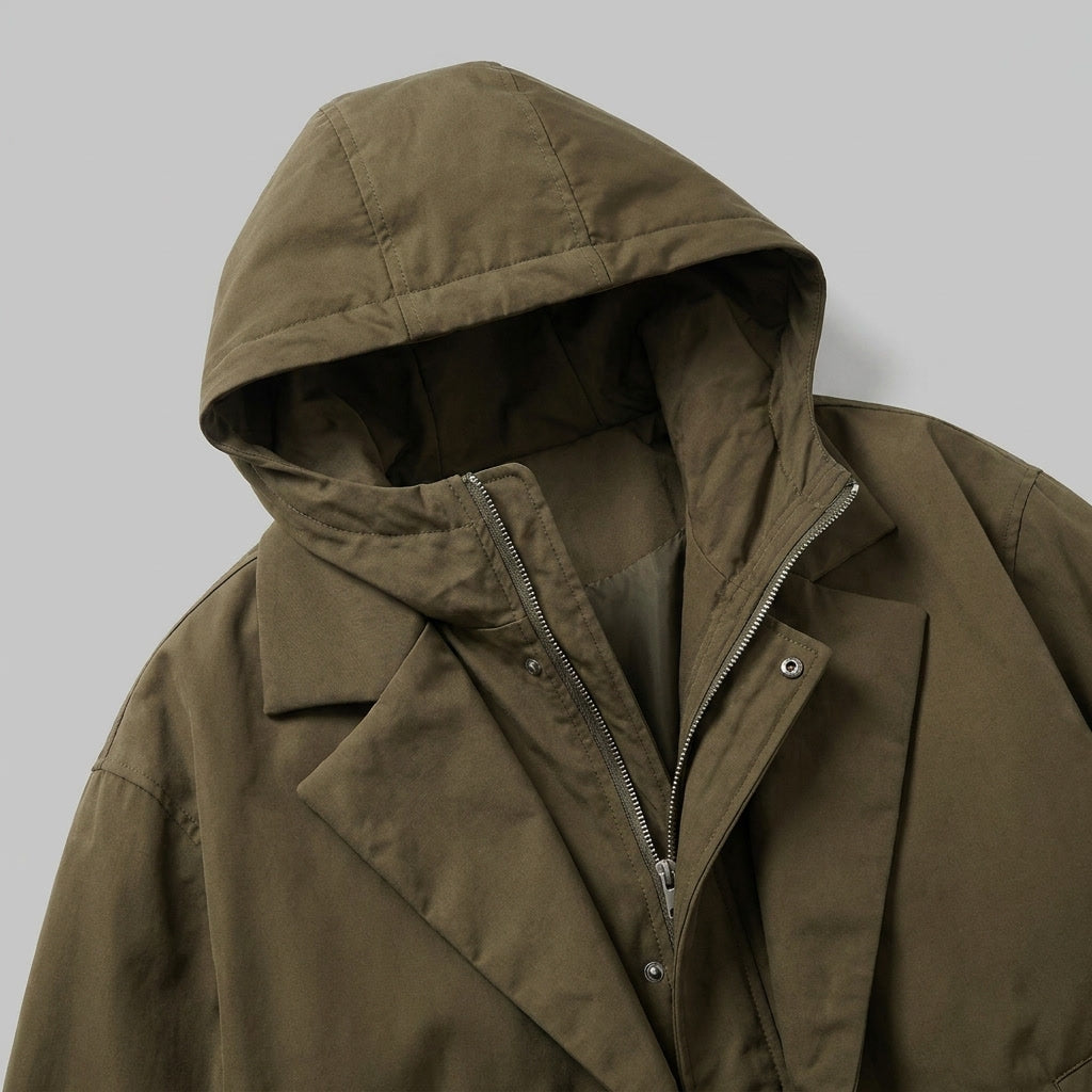 Klasický pánský kabát typu overcoat s přiléhavým střihem v nadčasovém stylu
