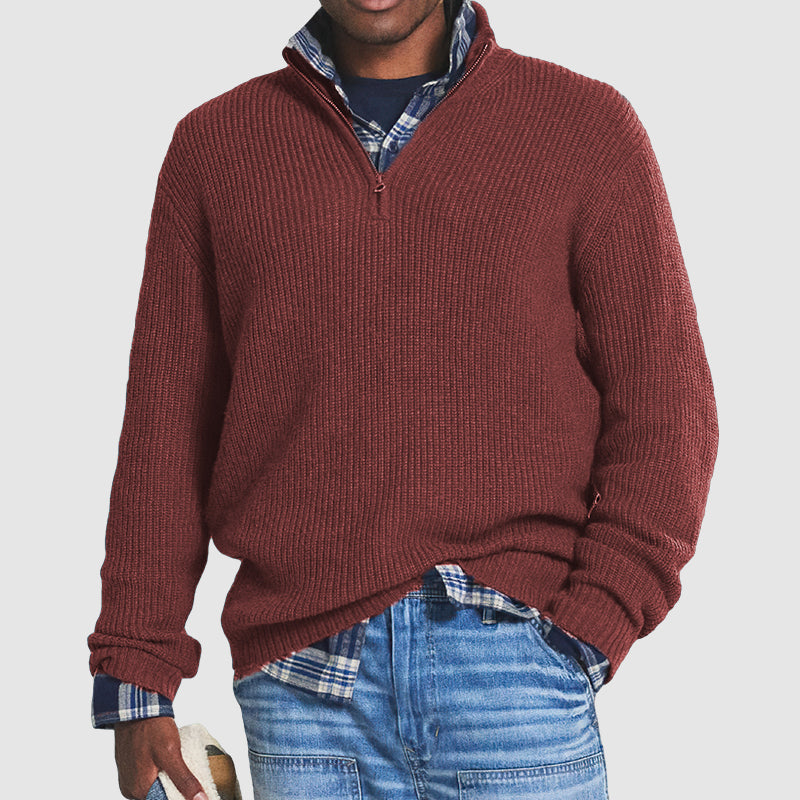 Pull hiver homme chaud maille épaisse style décontracté