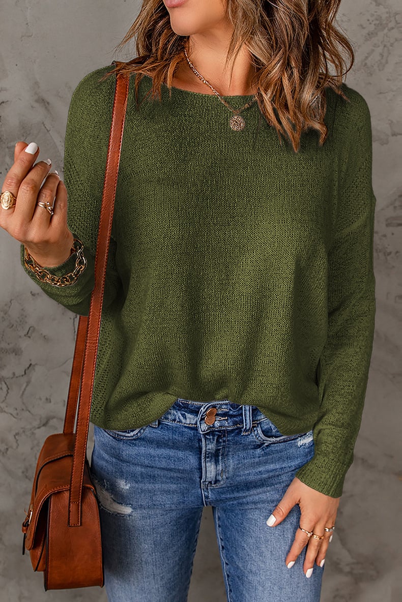 Pull en Laine Chameau Col Rond Coupe Ample pour Femme