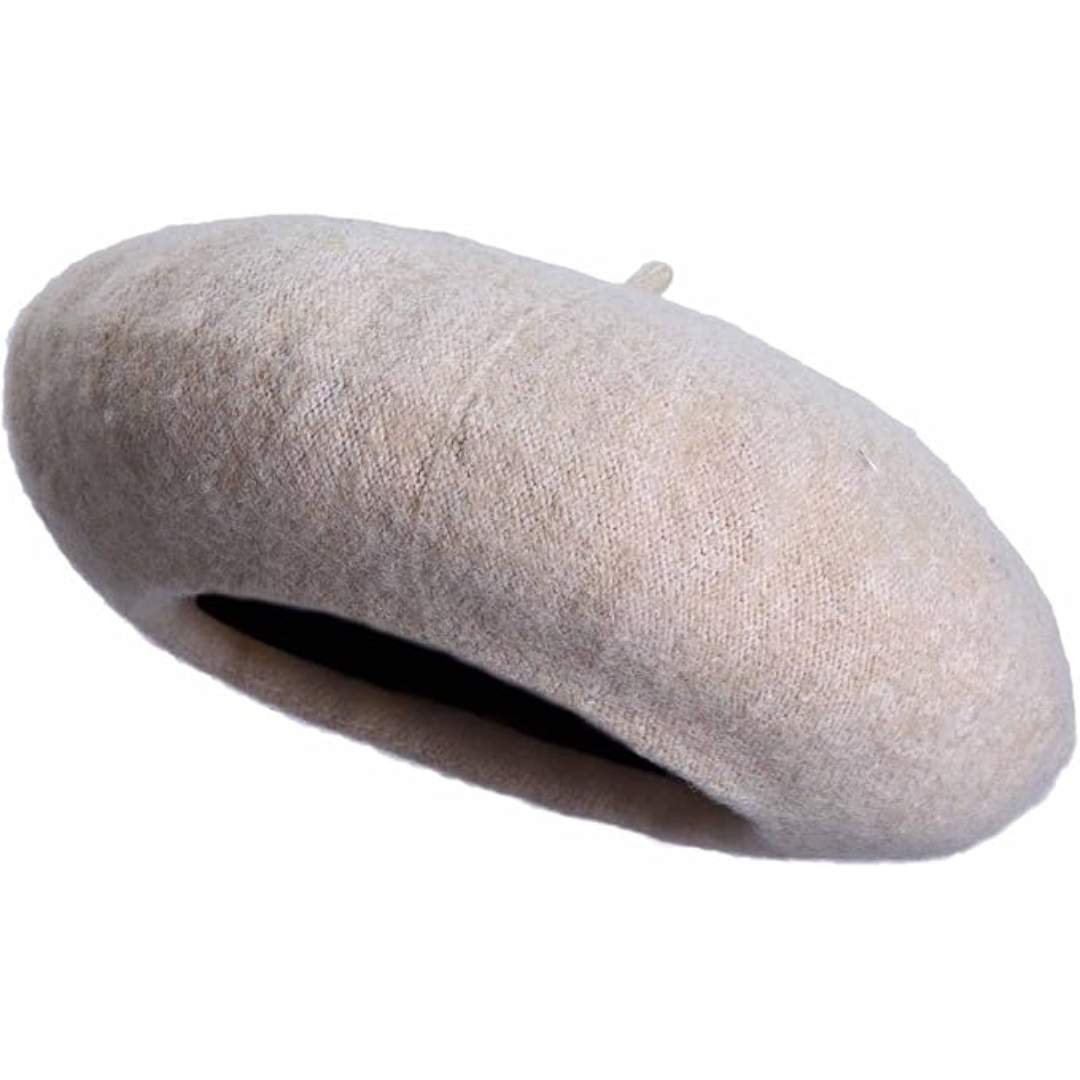 Dámský klasický vlněný baret v tradičním francouzském stylu