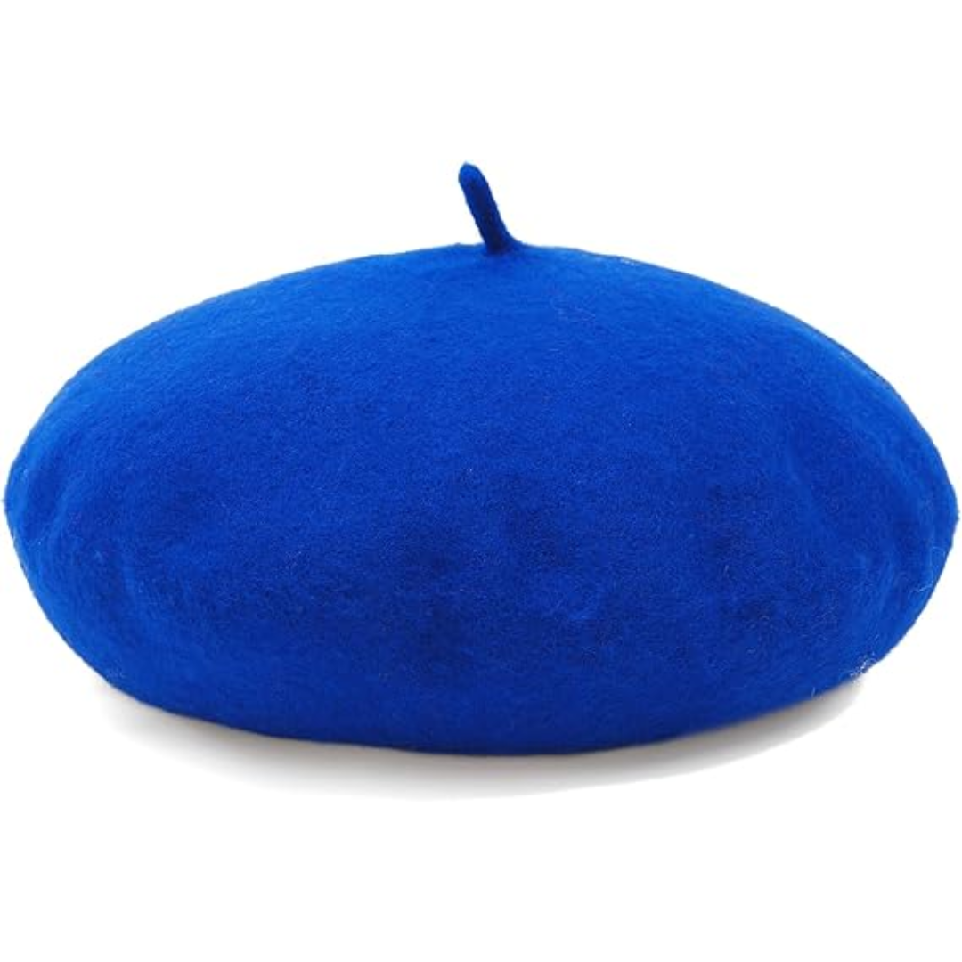Dámský klasický vlněný baret v tradičním francouzském stylu