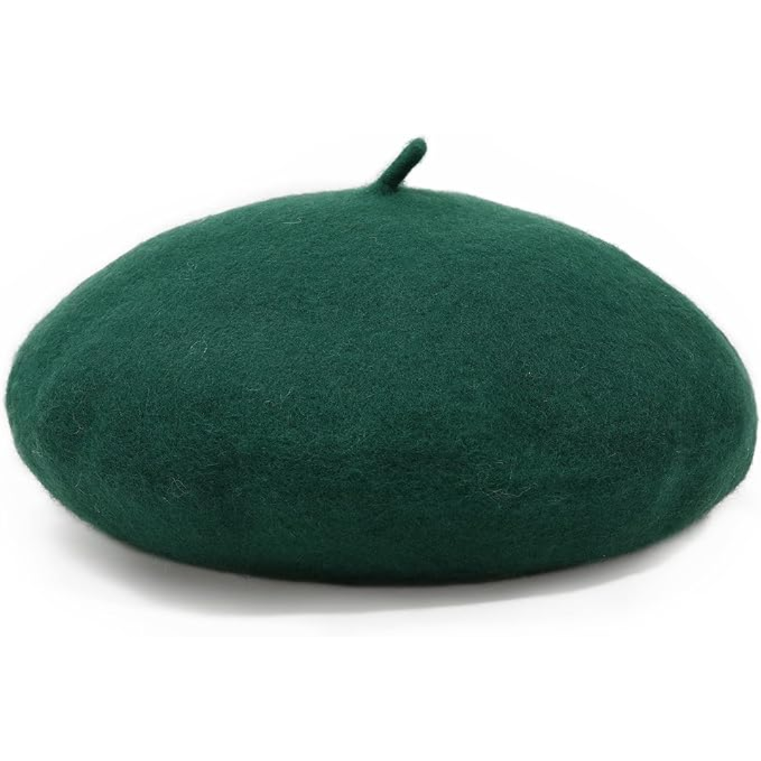 Dámský klasický vlněný baret v tradičním francouzském stylu