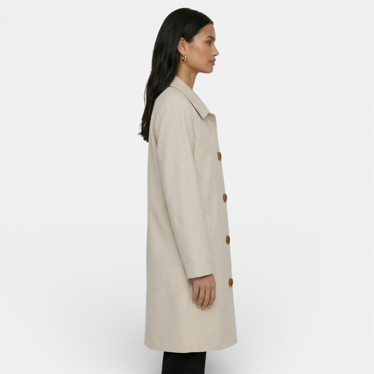 Trench midi femme léger imperméable mi-saison élégant