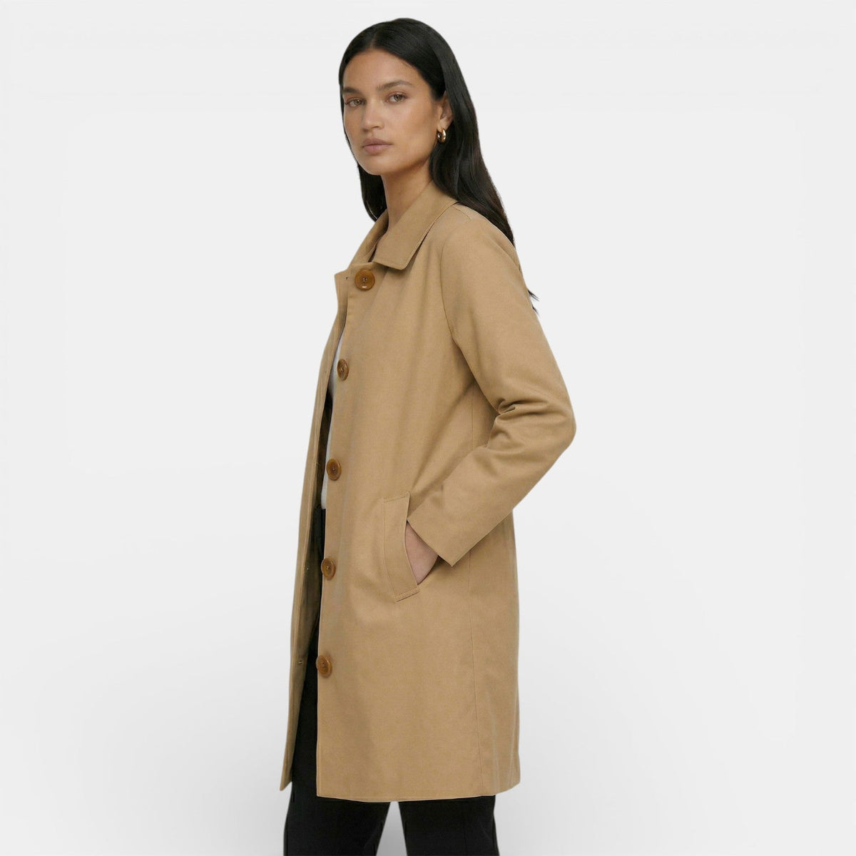 Trench midi femme léger imperméable mi-saison élégant