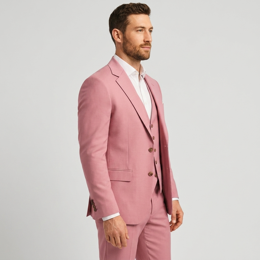 Pánský elegantní třídílný oblek se sakem, vestou a kalhotami