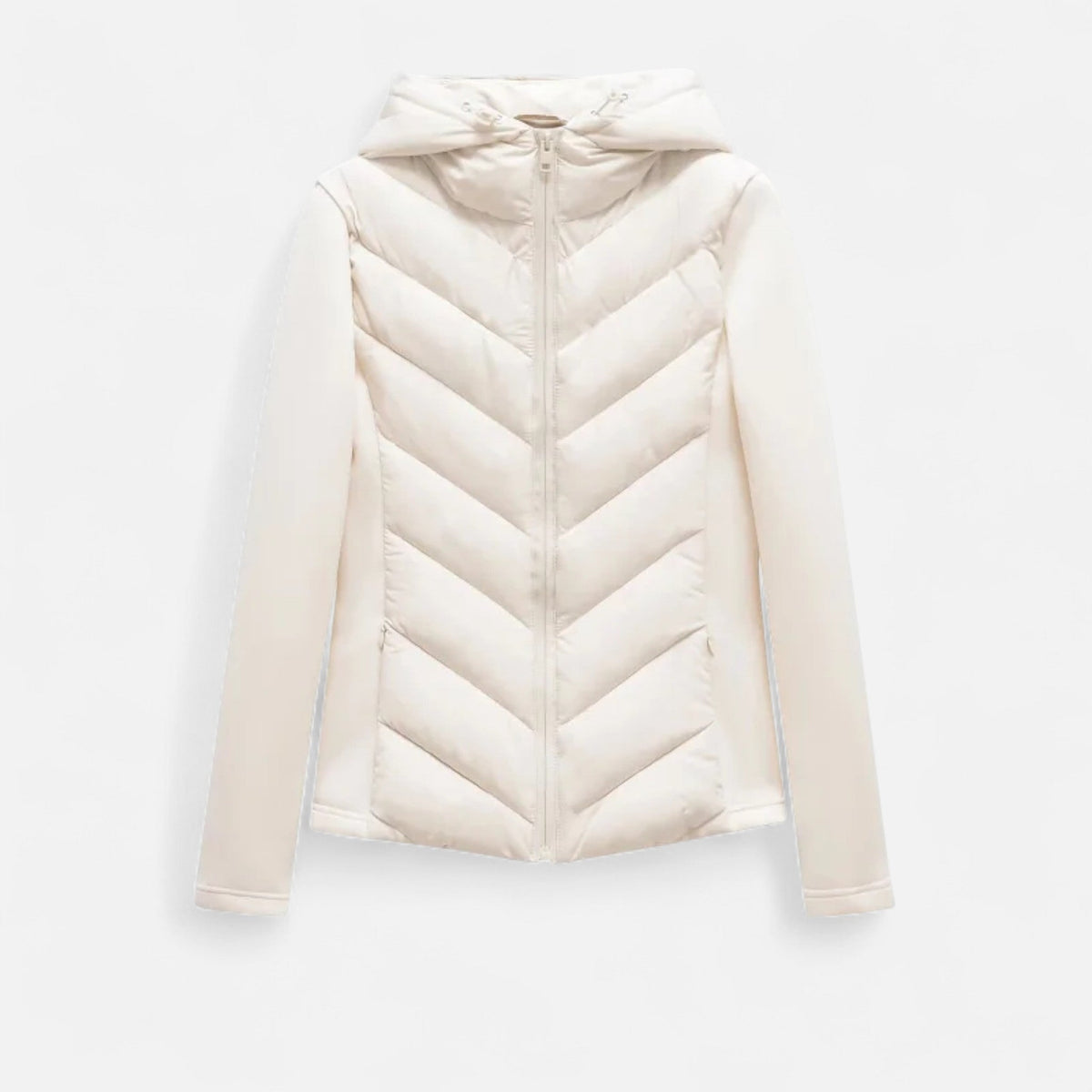 Doudoune longue femme capuche patchwork isolation hiver