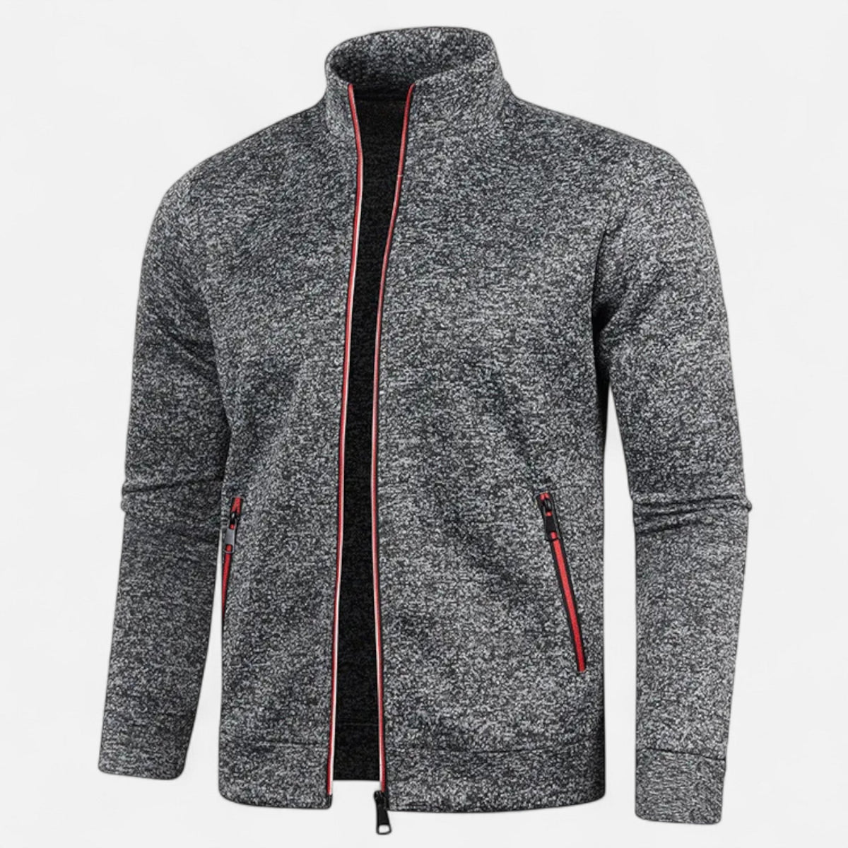 Cardigan zippé homme maille fine polyvalent automne hiver