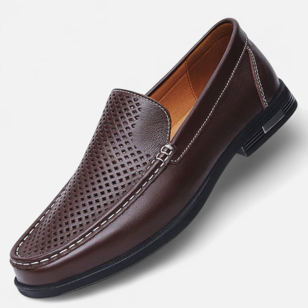 Mocassins homme cuir sans lacets élégants bureau cérémonie