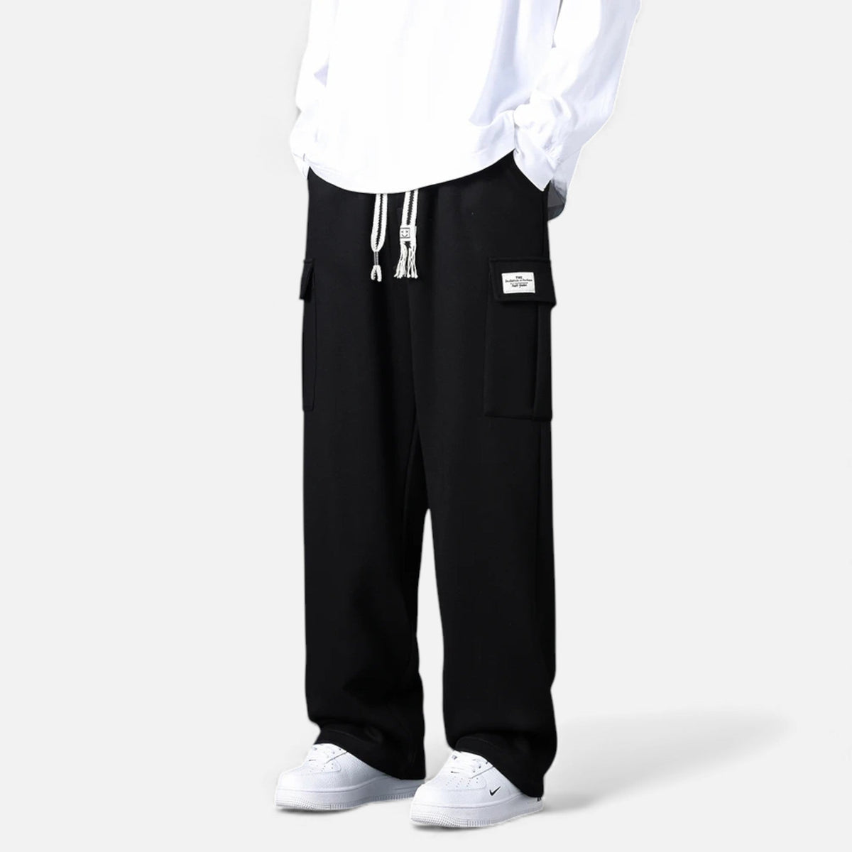 Jogger cargo homme coupe large streetwear décontracté confort