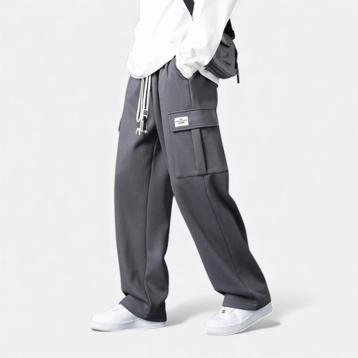 Jogger cargo homme coupe large streetwear décontracté confort