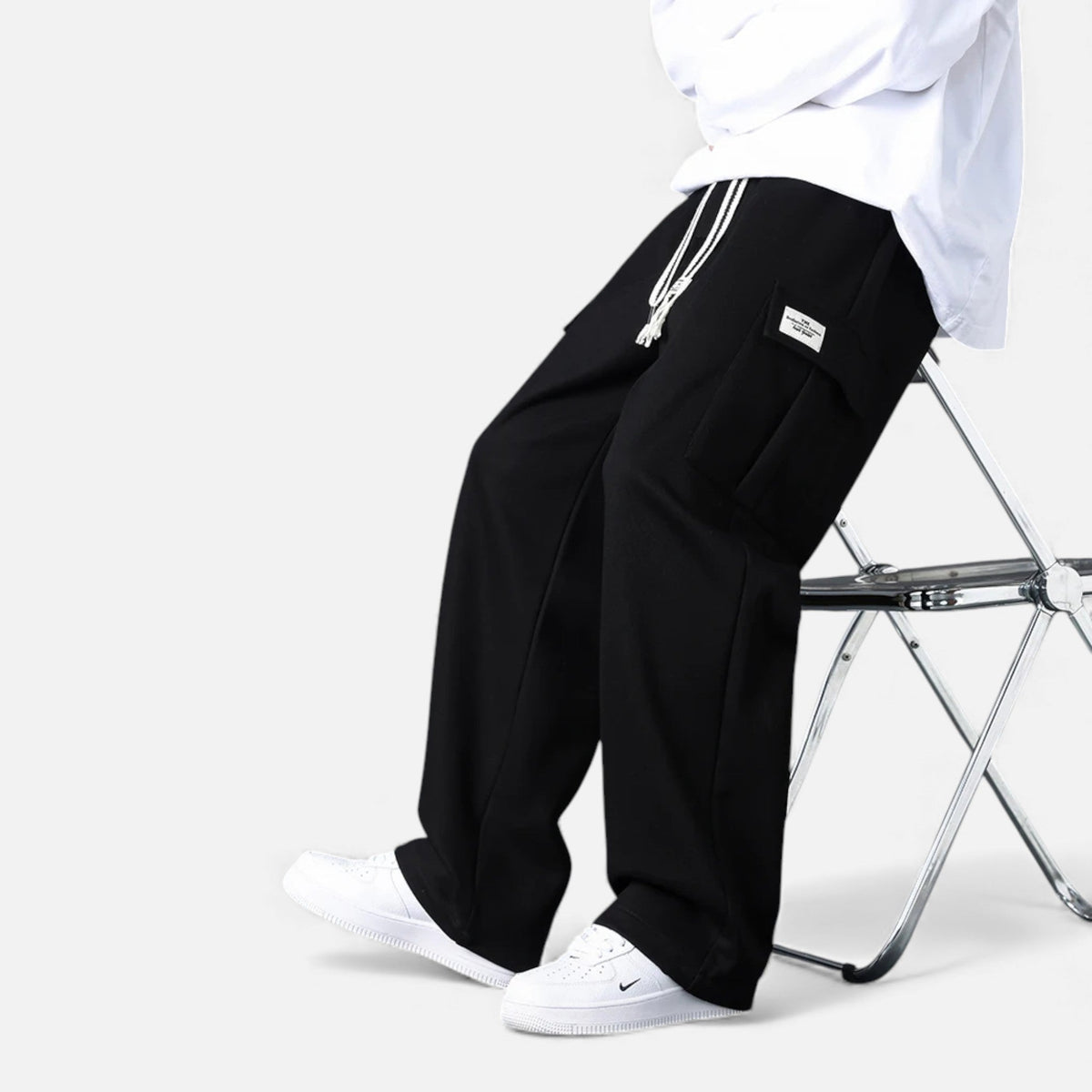 Jogger cargo homme coupe large streetwear décontracté confort