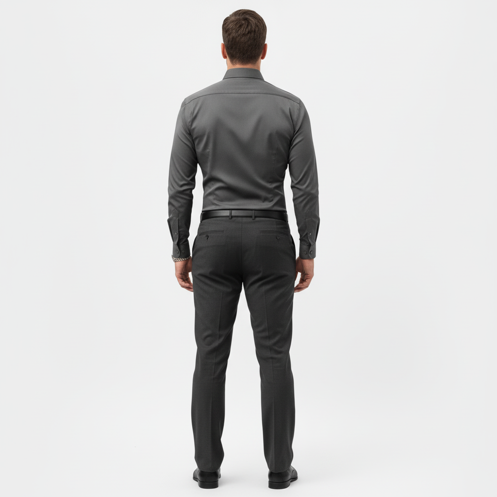 Camicia da uomo slim a maniche lunghe, curata e versatile