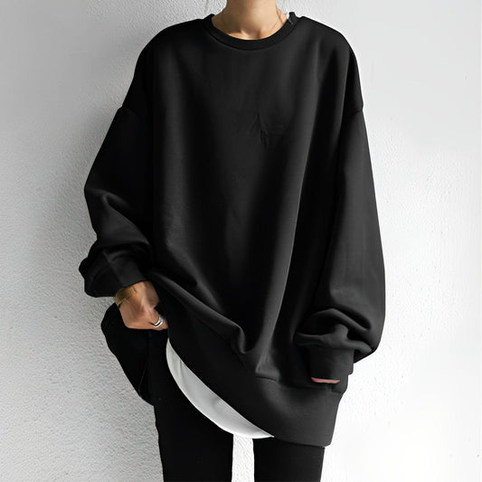Women’s Amelia oversized crew-neck sweater, soft and warm for winter