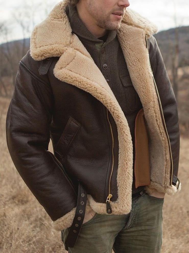 Blouson aviateur homme classique fermeture éclair col côtelé