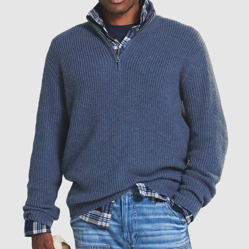 Pull hiver homme chaud maille épaisse style décontracté