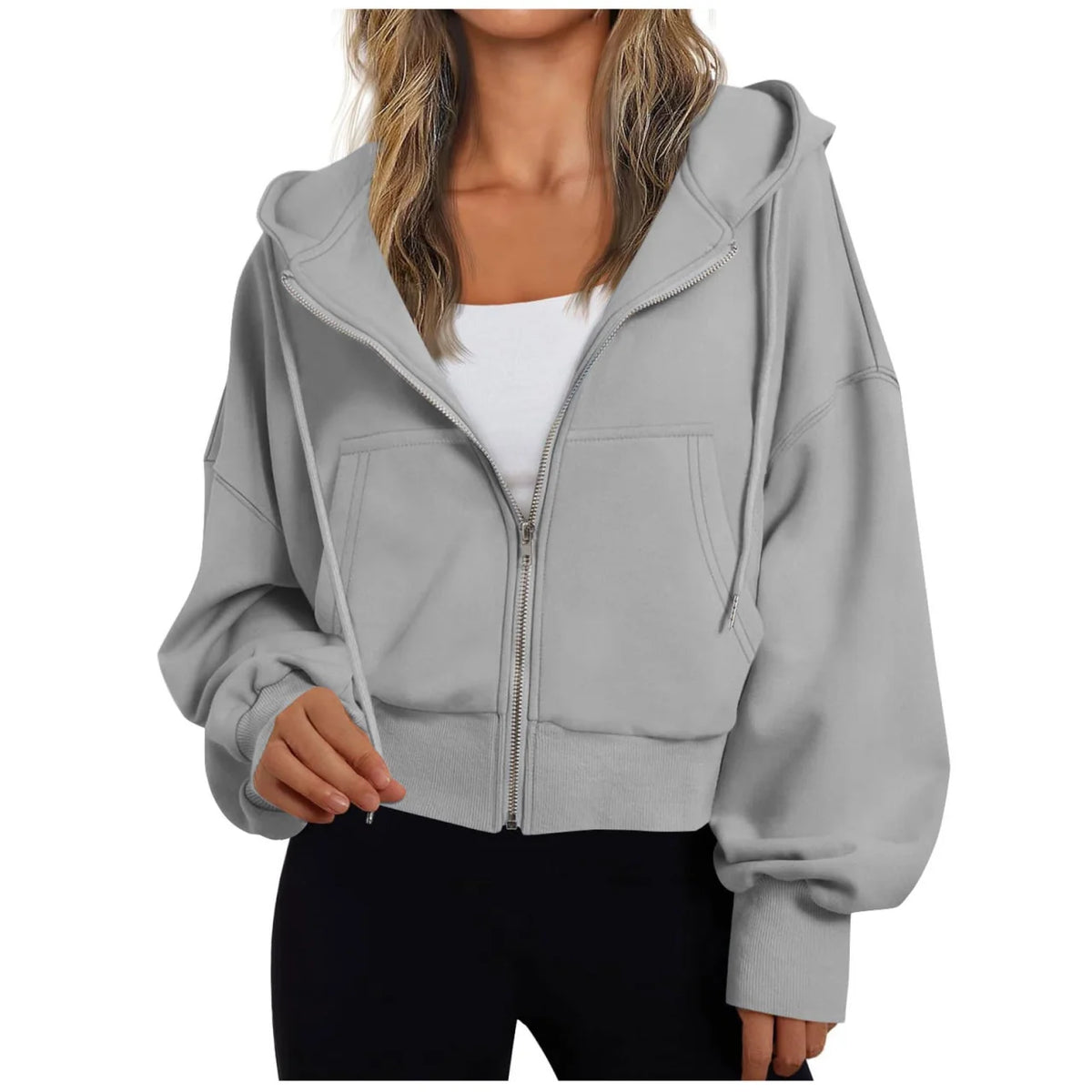 Women's full-zip hoodie with fleece lining