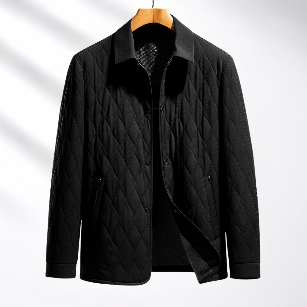 Chaqueta acolchada para hombre de corte elegante y aislamiento para otoño e invierno