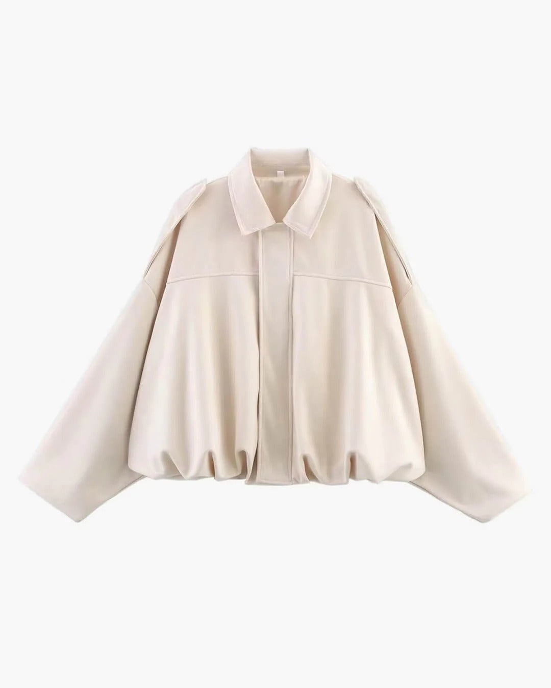 Bomber femme faux daim col structuré finition mate élégante