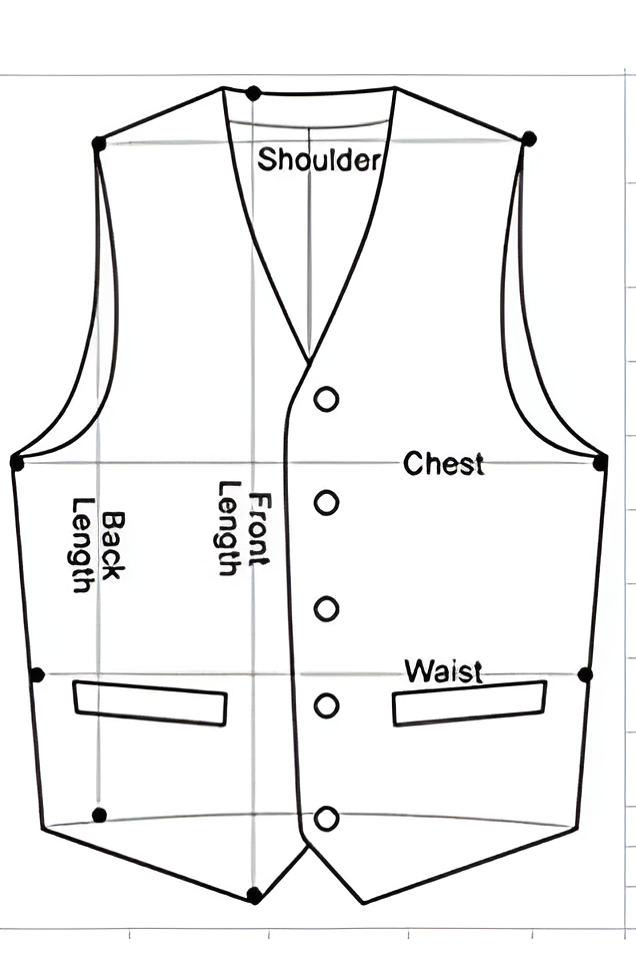 Gilet à Chevrons Encolure en V Dos Ajustable pour Homme
