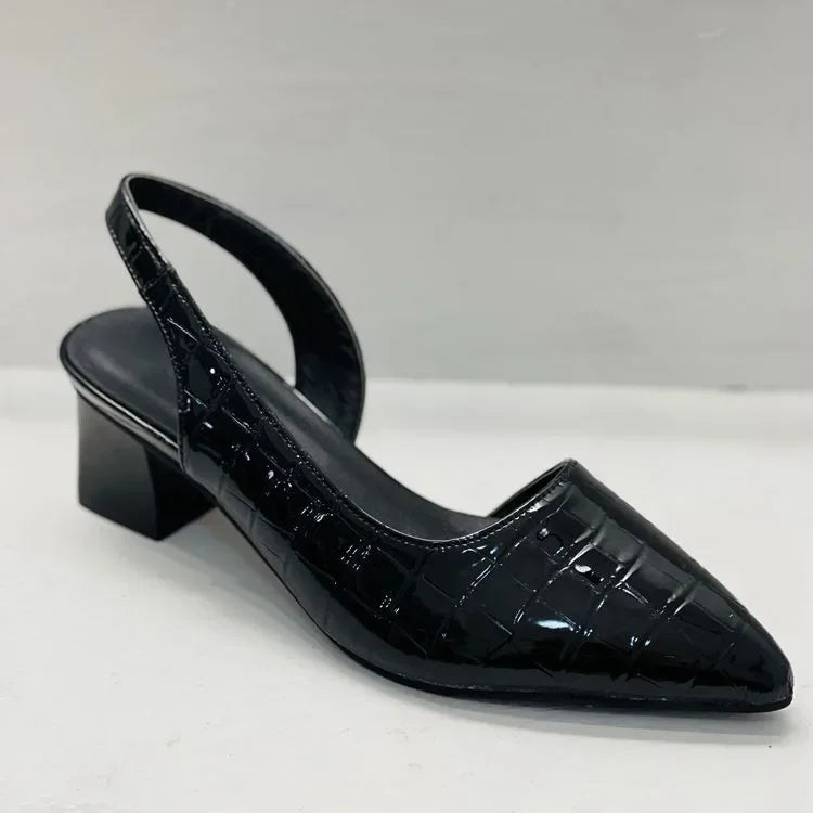 Talons femme orthopédiques imprimé croco semelle de soutien