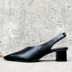 Talons femme orthopédiques imprimé croco semelle de soutien