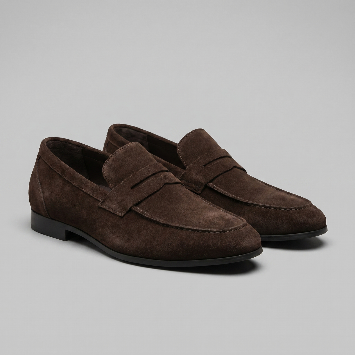 Mocassins homme daim penny smart casual bureau tendance