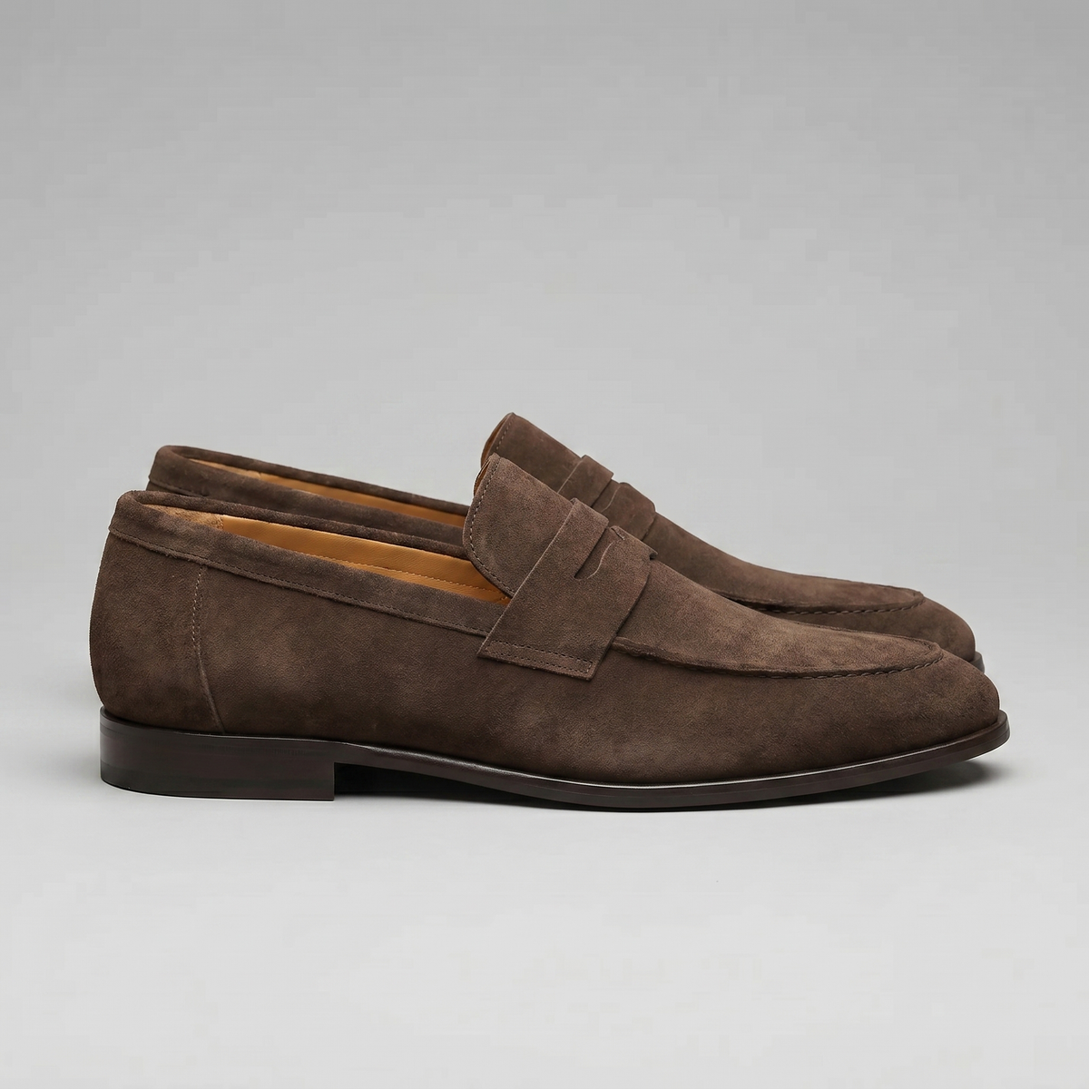 Mocassins homme daim penny smart casual bureau tendance