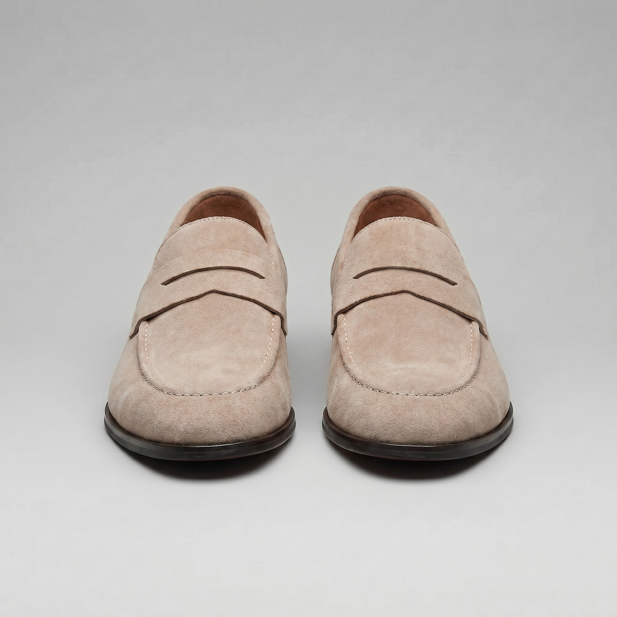 Mocassins homme daim penny smart casual bureau tendance