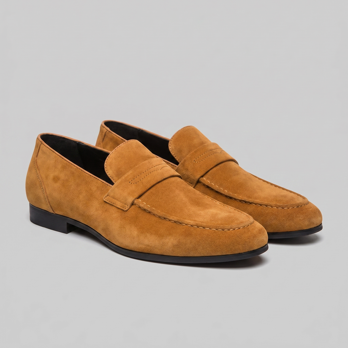 Mocassins homme daim penny smart casual bureau tendance